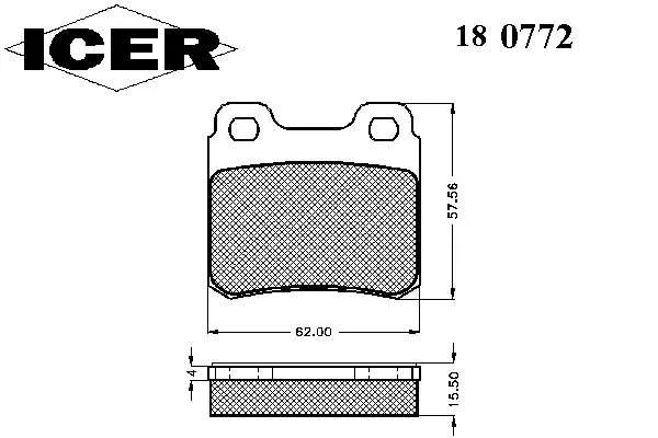 Pastillas de freno traseras 180772 Icer