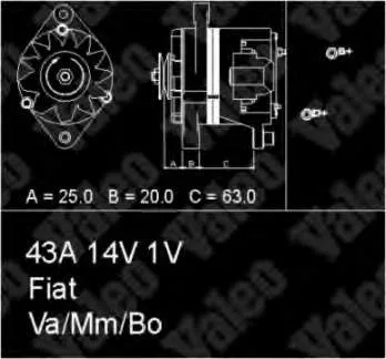 Alternador 436111 VALEO