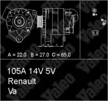 Alternador 436457 VALEO