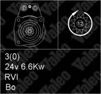 Motor de arranque 455502 VALEO
