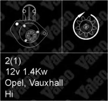 Motor de arranque 455743 VALEO