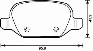 Pastillas de freno traseras 573014B Jurid/Bendix