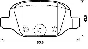 Pastillas de freno traseras 573019B Jurid/Bendix