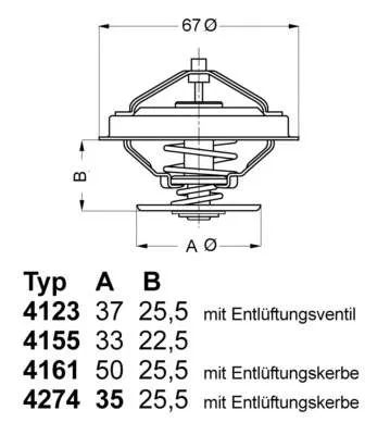 Termostato 412380D Wahler