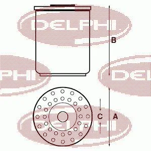 Filtro de combustible HDF796 Delphi