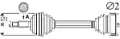 Semieje delantero derecho Audi 100 44, 44Q