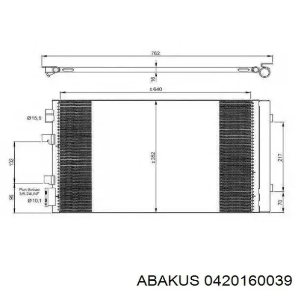 Condensador aire acondicionado BC762 Magneti Marelli