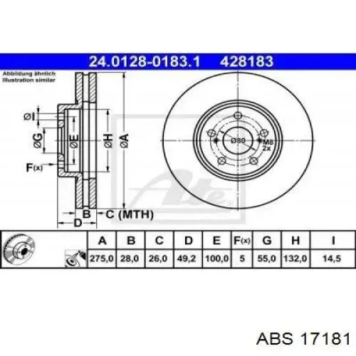 Freno de disco delantero Toyota Celica T16