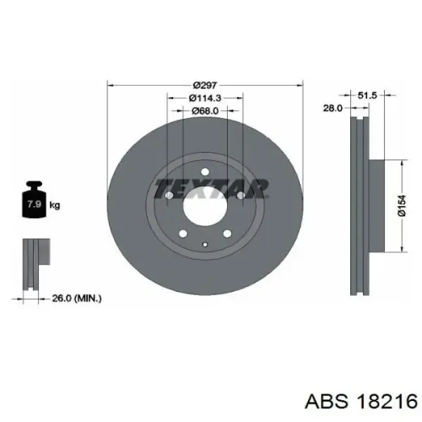 Freno de disco delantero Mazda CX-5 1 KE, GH