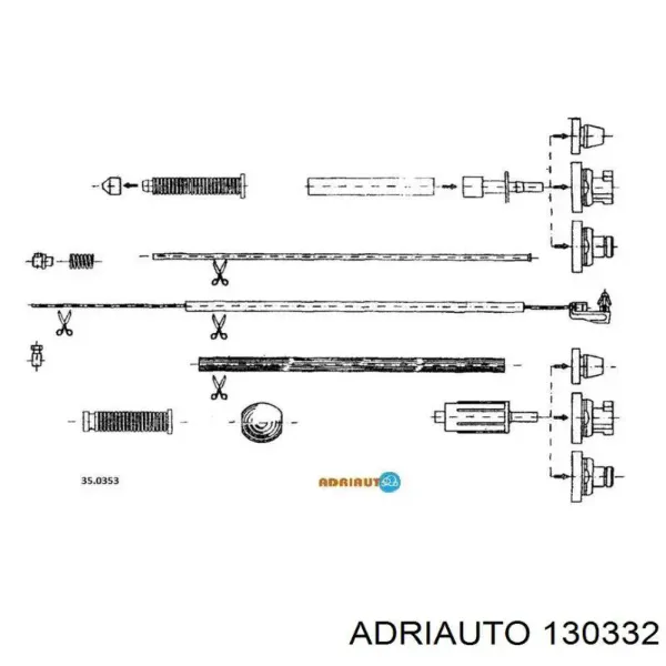 Cable del acelerador 130332 Adriauto