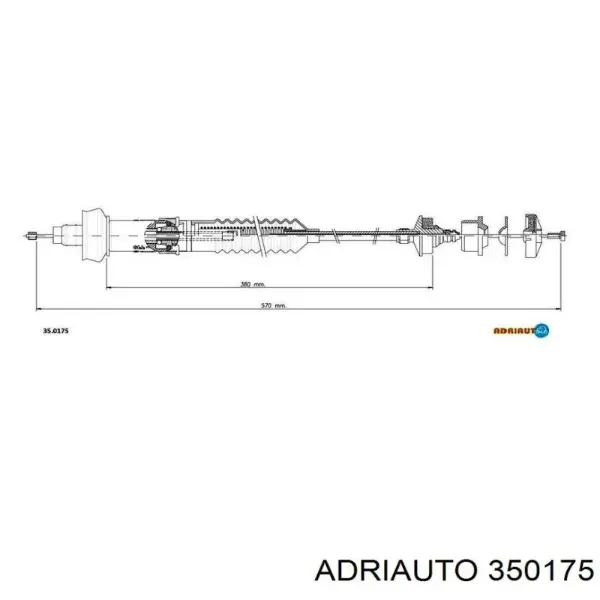 350175 Adriauto Cable de accionamiento del embrague