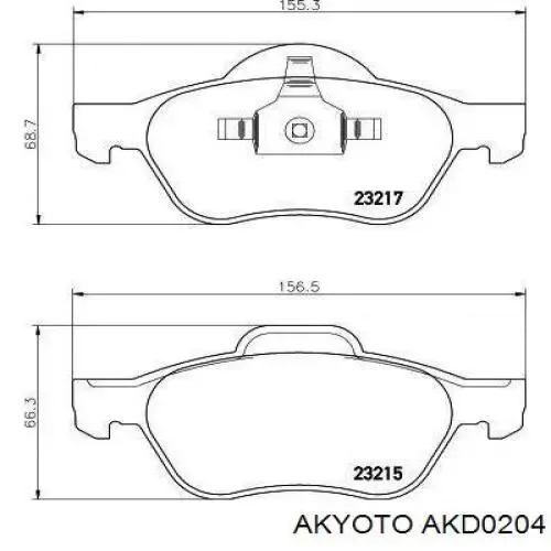 Pastillas de freno delanteras Renault Laguna 2 BG0, BG1