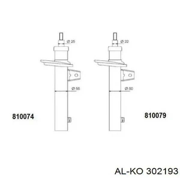Amortiguador delantero Audi A3 8PA