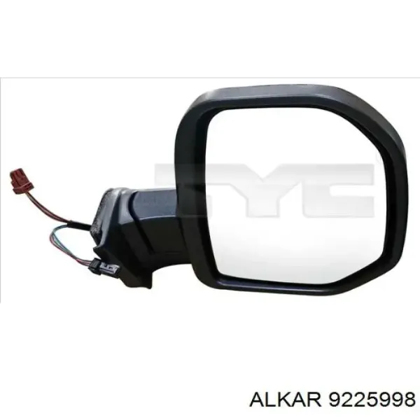 6102857 ALKAR Buitenspiegel rechts, Met grondlaag, Instellen: kabel