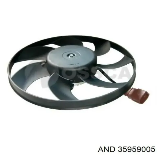 Ventilador de refrigeración completo derecho (motor y hélice) 35959005 AND