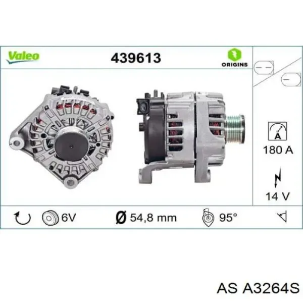 Alternador A3264S AS/Auto Storm