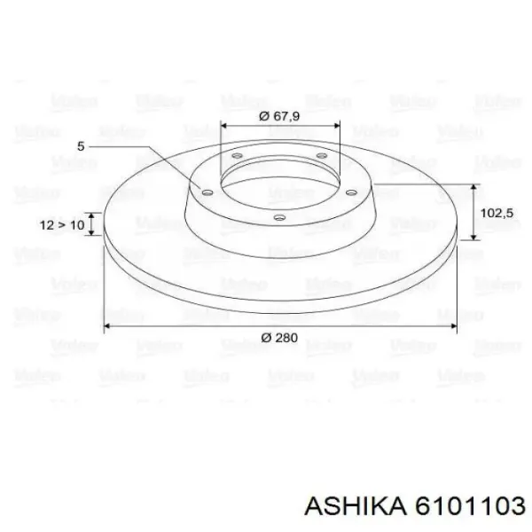 Disco de freno trasero Renault Trafic 2 FL
