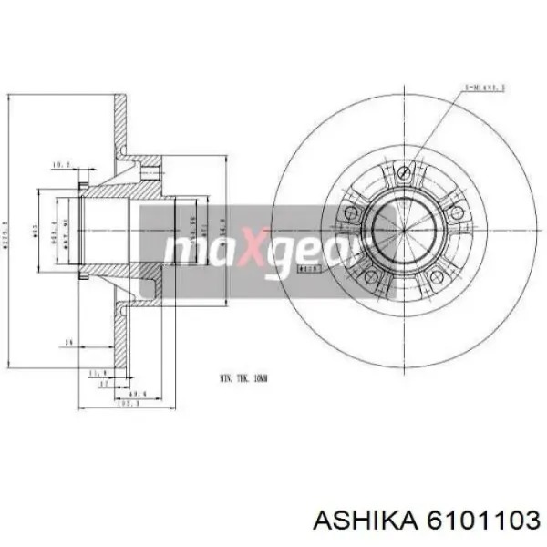 Disco de freno trasero Renault Trafic 2 FL