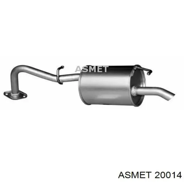 Silenciador trasero 20014 Asmet