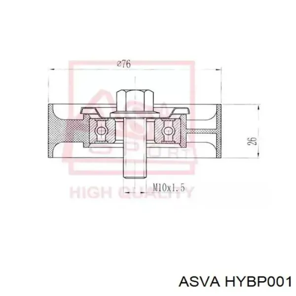 Tensor de correa poli V HYBP001 Asva