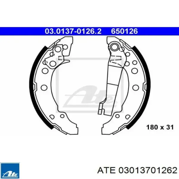 Zapatas de freno 03013701262 ATE
