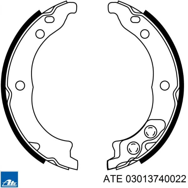 Juego de zapatas de frenos, freno de estacionamiento Fiat Ducato 2 230L