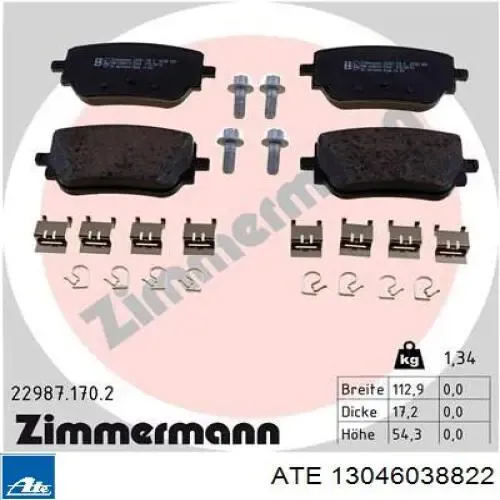 Pastillas de freno A0004209902 Mercedes
