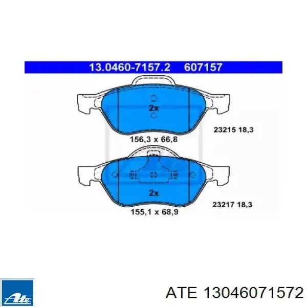 Pastillas de freno delanteras Renault Laguna 2 BG0, BG1