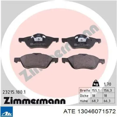 Pastillas de freno delanteras Renault Laguna 2 BG0, BG1