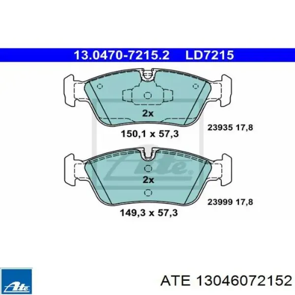 Pastillas de freno delanteras BMW 1 E81, E87