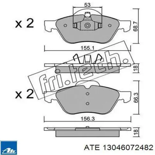 Pastillas de freno delanteras Renault Laguna 2 BG0, BG1