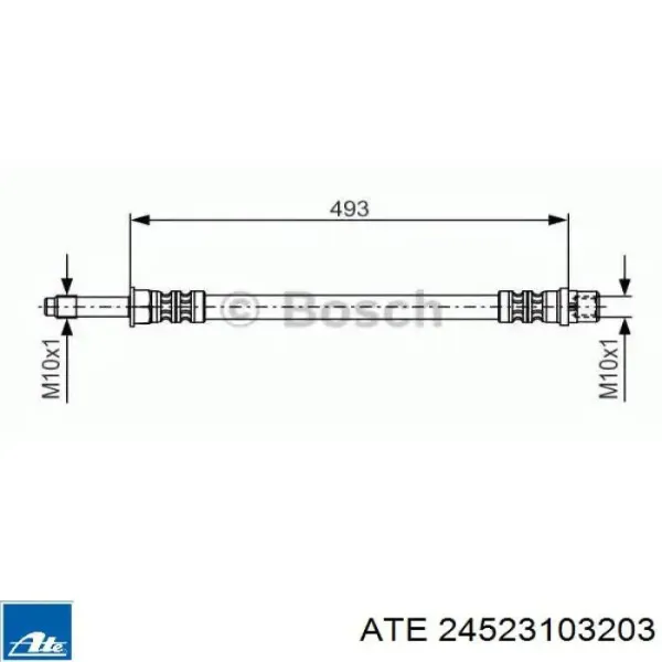 Latiguillo de freno delantero Opel Astra 51, 52, F35, M35