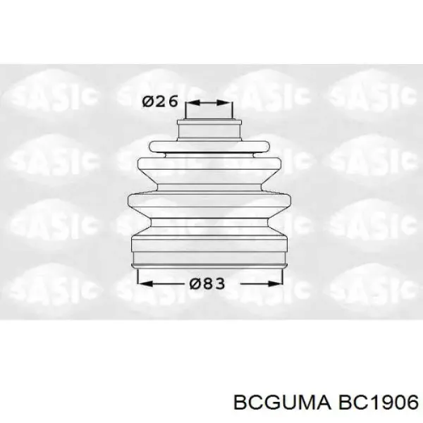 Buje del brazo inferior trasero BC1906 Bcguma