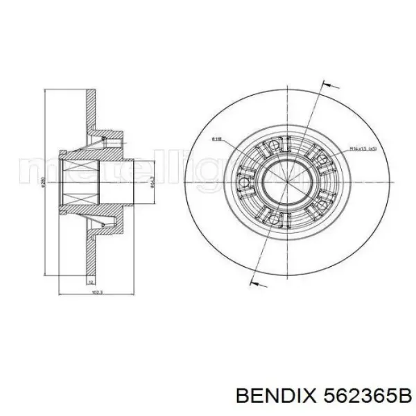 Disco de freno trasero Renault Trafic 2 FL