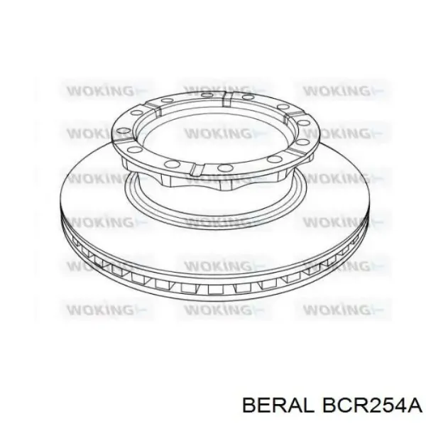 Disco de freno BCR254A Beral