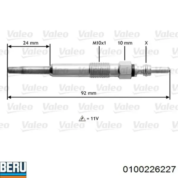 Bujía de incandescencia Volkswagen Polo 4 9N1