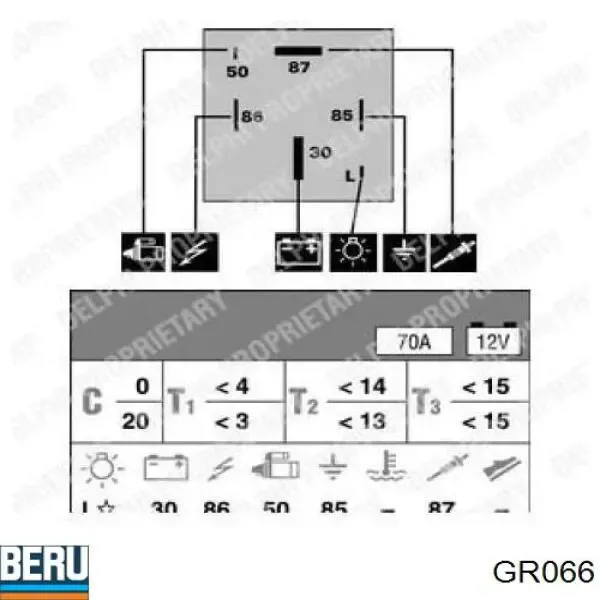 Relé de bujía de precalentamiento Renault 21 B48