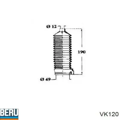 Tapa del distribuidor de encendido BERU VK120