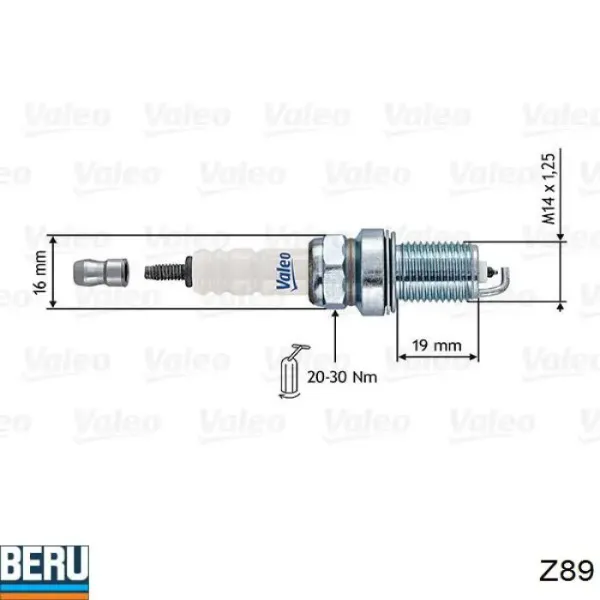 Bujía Z89 Beru