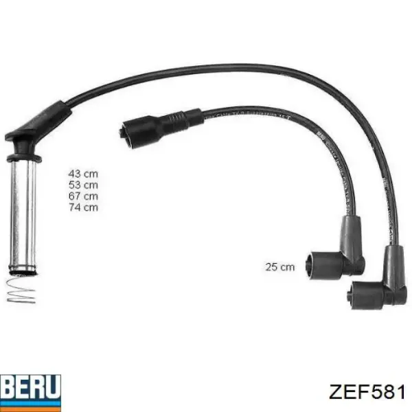 Cables de bujías ZEF581 Beru