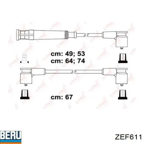 Cables de bujías ZEF611 Beru