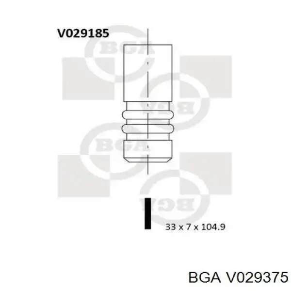 Válvulas de admisión V029375 BGA