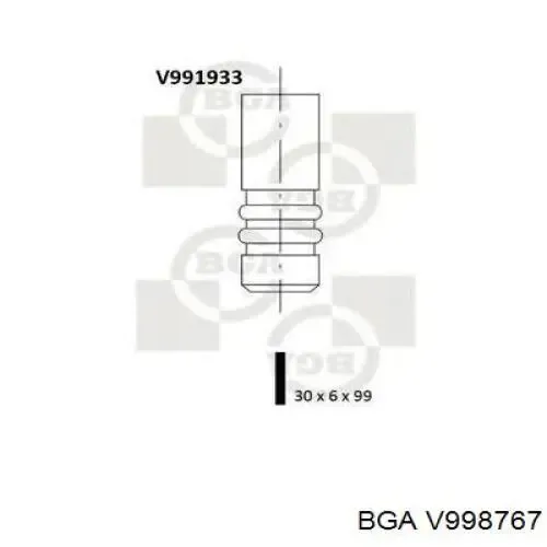 Válvulas de admisión V998767 BGA