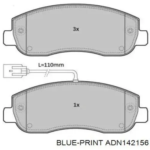 Pastillas freno delanteras Blue Print ADN142156 precio, desde