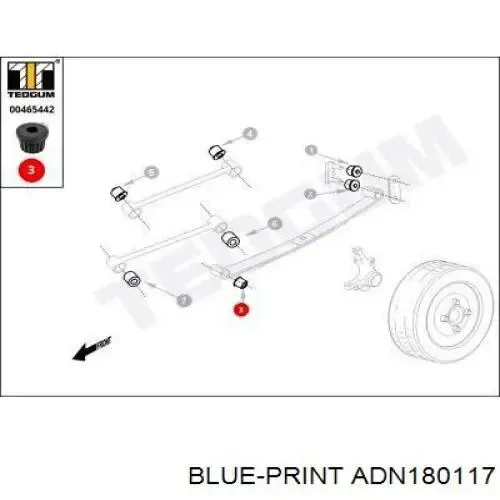 Silentblock delantero de ballesta trasera N20040F RBI