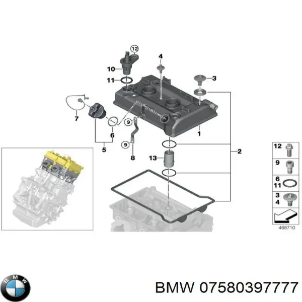 Sellador de silicona 07580397777 BMW