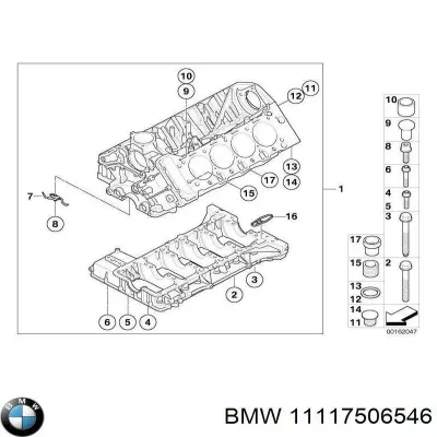 Boquilla de aceite BMW 11117506546