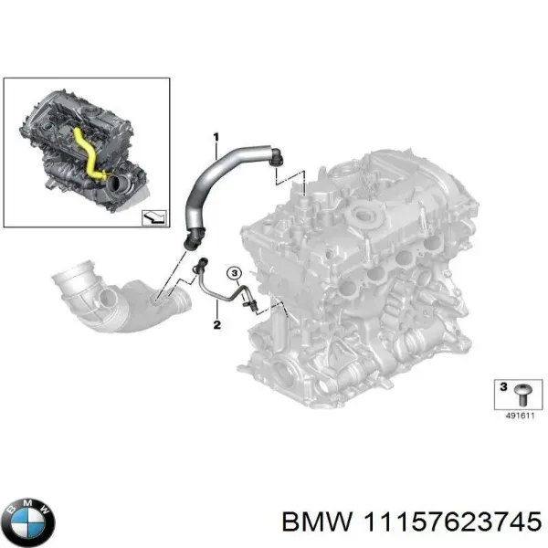 Tubo De Ventilacion Del Carter (Separador de Aceite) BMW 3 G20