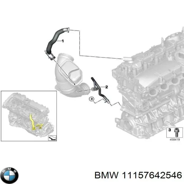 11157642546 BMW Tubo de ventilación del cárter