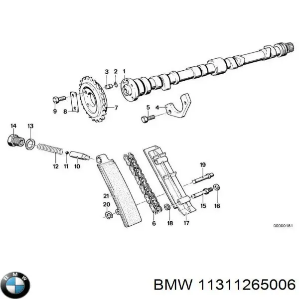 Piñón cadena distribución BMW 3 E21